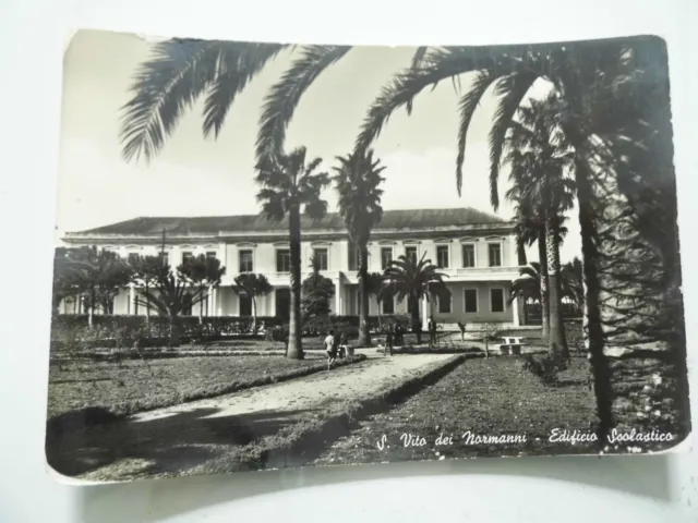 Cartolina Viaggiata "S. VITO DEI NORMANNI Edificio Scolastico" 1954