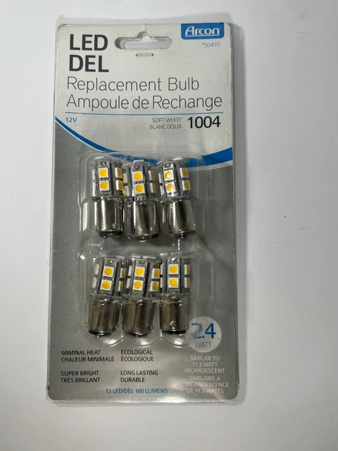 Arcon 1004 Soft White 12 volt Bayonet Base LED Replacement Bulb #50475 6 Pack