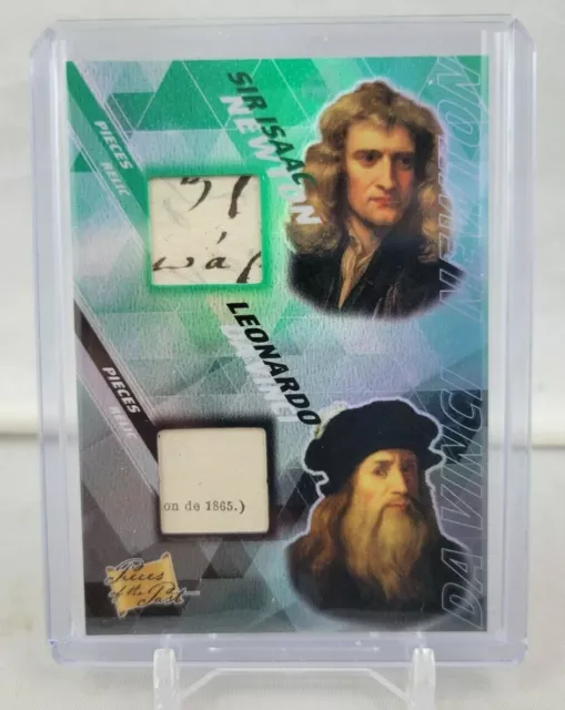 2021 Pieces of the Past Isaac Newton Leonardo Da Vinci Hand Written Relic # 376