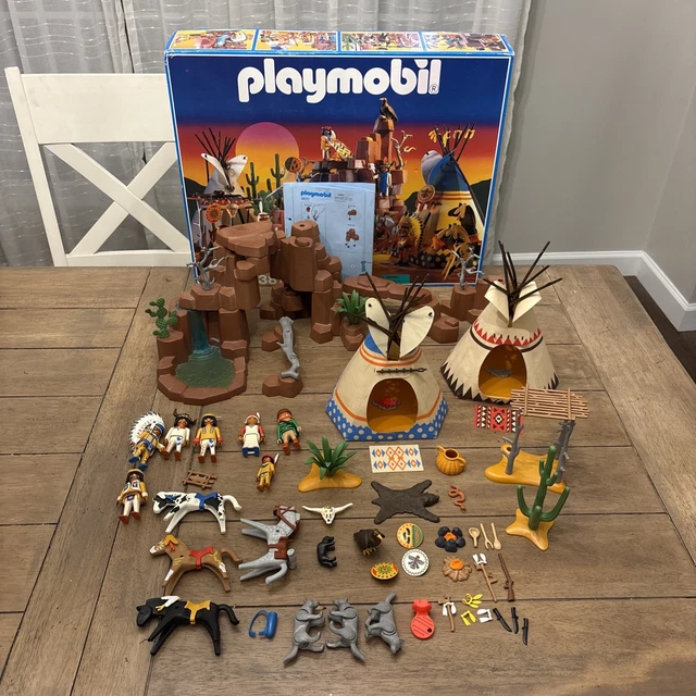 Playmobil Campement Indien - Set 3870 - Thème Western Cowboy