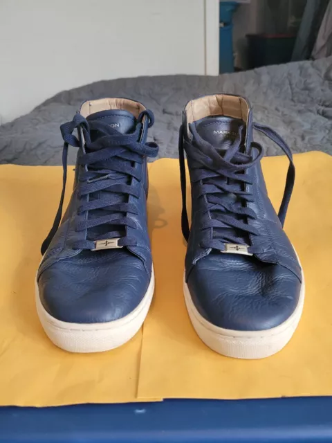 Mark Nason Shoes Size 11 Navy Blue Leather Men's Casual Sneakers  Los Angeles