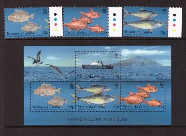 Tristan da Cunha 2002 Fish/Fishing set MNH mint stamps