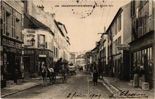 CPA AK CHAMPIGNY-sur-MARNE La Grande Rue (671808)