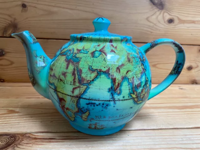 Vintage Cardews Terrestrial Globe Teapot - World Map Design - Made In England 3