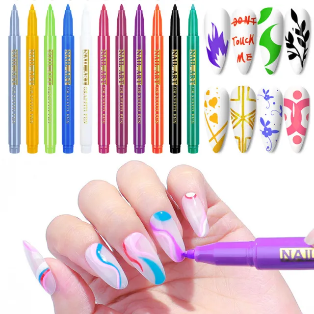 Nail Art Drawing Graffiti Pen Painting Liner Brush Abstract Lines Manicure Tool/