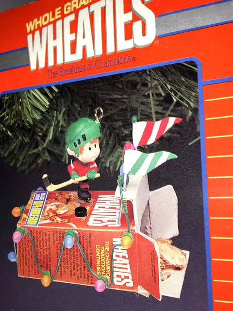 Enesco 1991 Navidad Es My Gol Wheaties Cereales Hockey Ornamento General Mills
