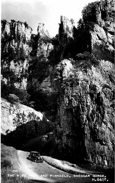 The Wind Rock & Pinnacle, Cheddar Gorge - Real Photo - Unposted 1949 - Valentine
