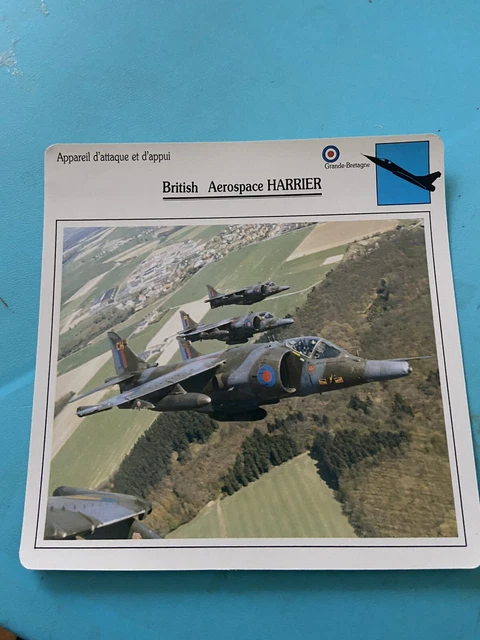 Carte Collection Appareil D’attaque Et D’appui British Aerospace HARRIER