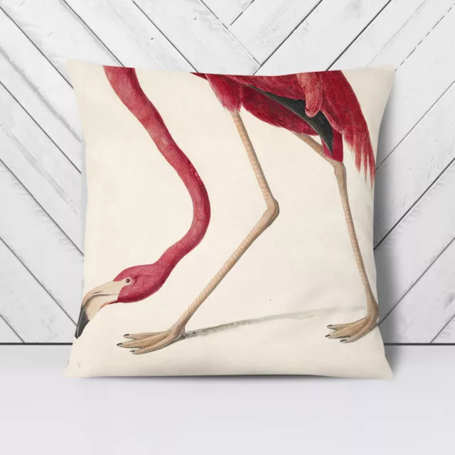 Plump Cushion John James Audubon Flamingo Scatter Throw Pillow Case Cover Filled