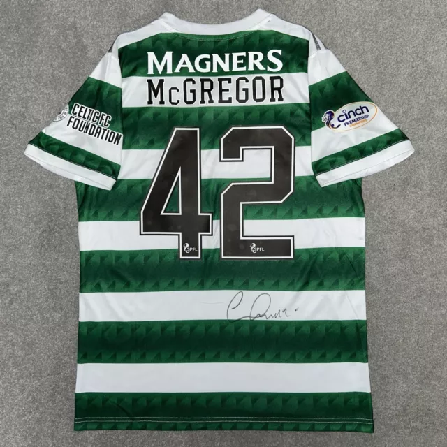 Signed McGREGOR Celtic 22/23 Football Home Shirt - Treble Winners - COA & Proof