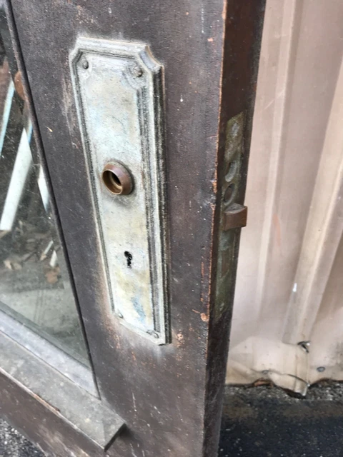 Cm 65 Antique Beveled Glass Full View Entrance Door Drip Edge 35.75 X 83.5 5