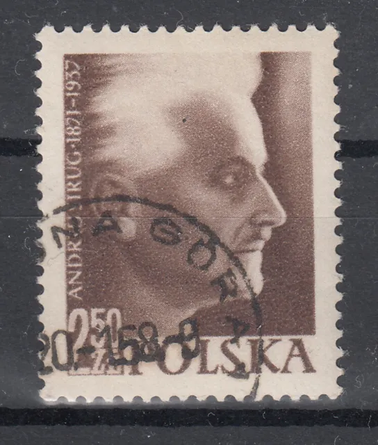 5) Polen 1957 " A. Strug "  Mi. Nr :1042 gest. mit Gummi  (4862)