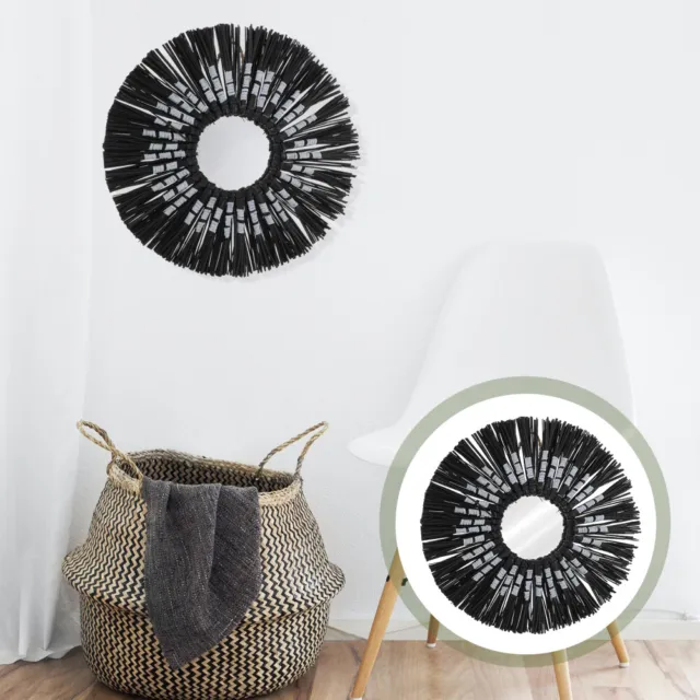 Espejo decorativo hierba rústico decoración del hogar espejo de cómoda