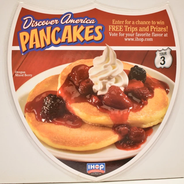 1999 IHOP RESTAURANT Menu Washington Apple Crisp Oregon Berry Louisiana