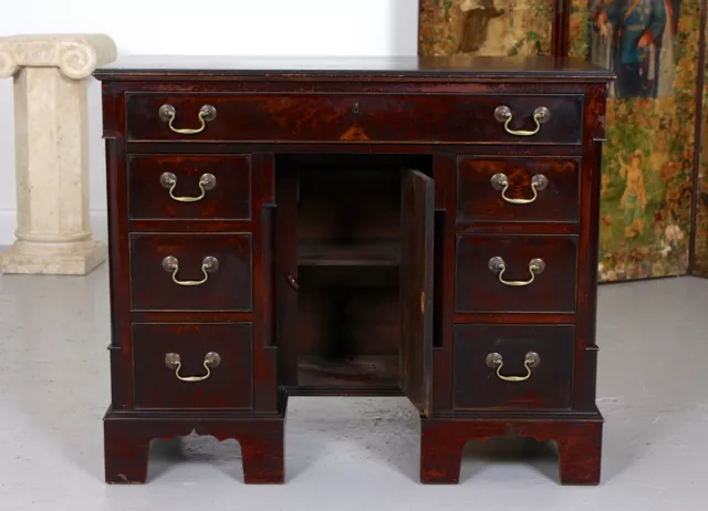 Antique Georgian Desk Kneehole Petite Desk 18th Century Mahogany George II