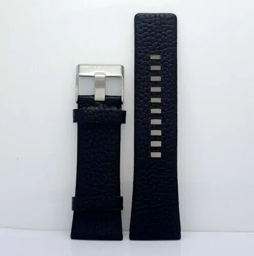 Diesel Belt Noir Bracelet en cuir véritable Taille 28 mm pour bracelet de...