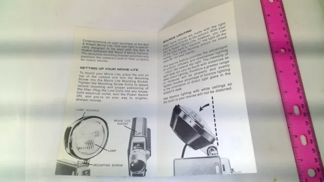Bell & Howell Comment Usage Votre Film Lite Lumière Avec / Autoload 308 Caméra 3