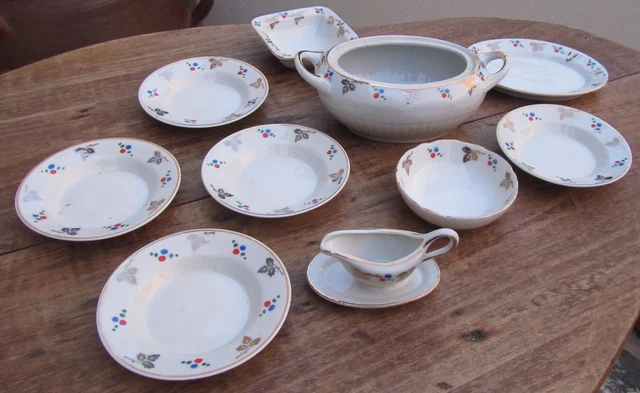 ANCIENNE DINETTE EN Porcelaine : 11 Pieces EUR 14,99 - FR