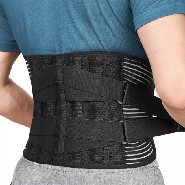Double Pull Lumbar Lower Back Support Brace Belt Posture Pain Relief Men & Women