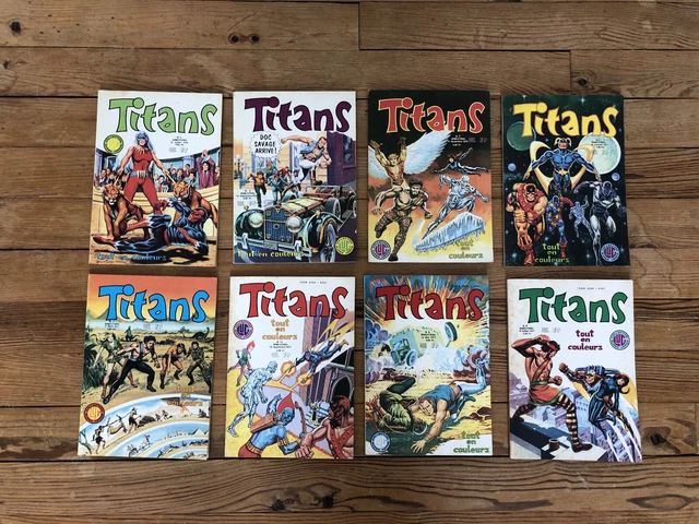 Lot (C) - TITANS - 8 Comics n°3 à 10 -Super Heros Marvel Avengers - Lug 70's