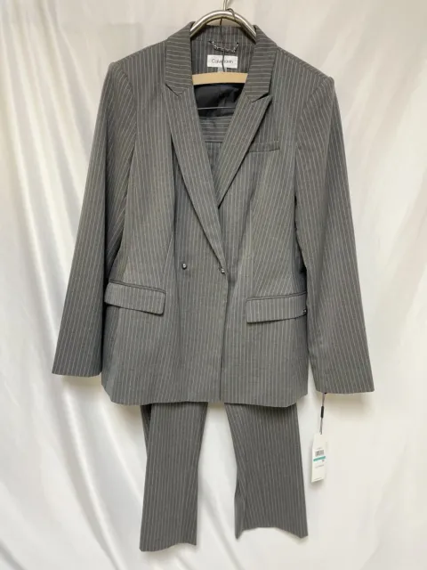 Calvin Klein Pant Suit Size 16 & 14 NEW Two Piece Set 36X28.5 Pockets Executive