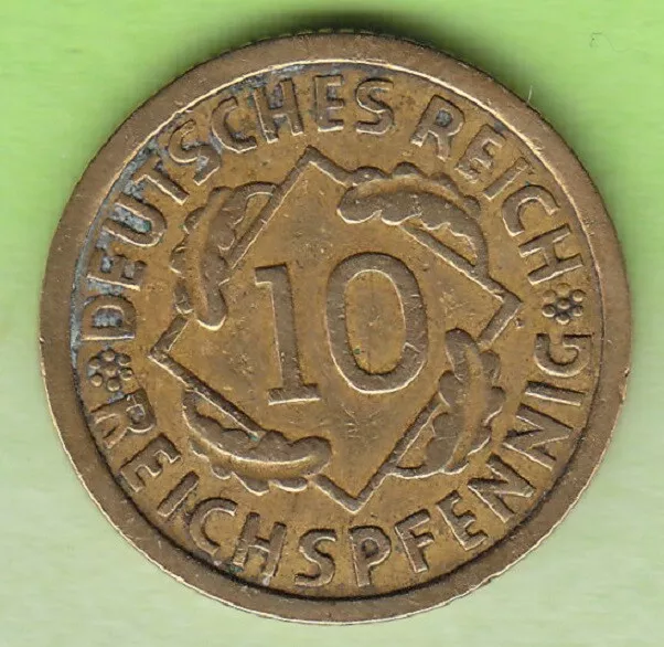 nsw-leipzig 10 Reichspfennig 1928 G sehr schön selten