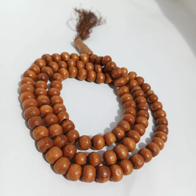 Natural Wood Antique Rosary Prayer Misbaha Brown Hand Made Vintage Islamic مسبحة