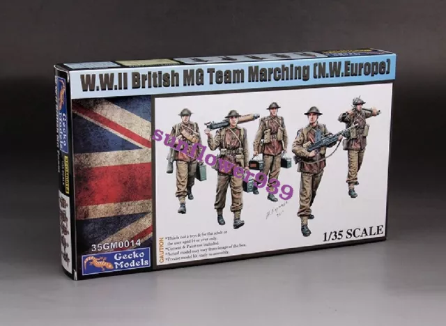 Gecko 1/35 Models 35GM0014 WWII British MG Team Marching [N.W.Europe]