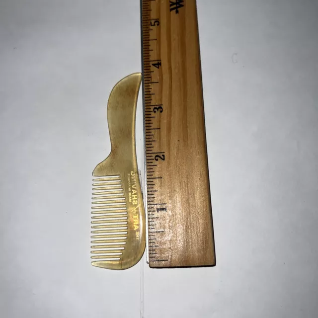 Blonde Horn Mustache Comb Blonde. Made In France. The Art Of Shaving