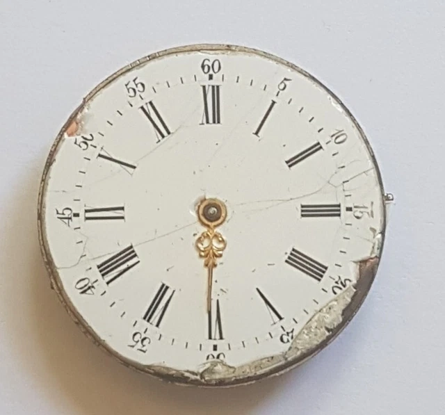 VINTAGE POCKET WATCH Face and Movement For Repairs 12.75 PicClick