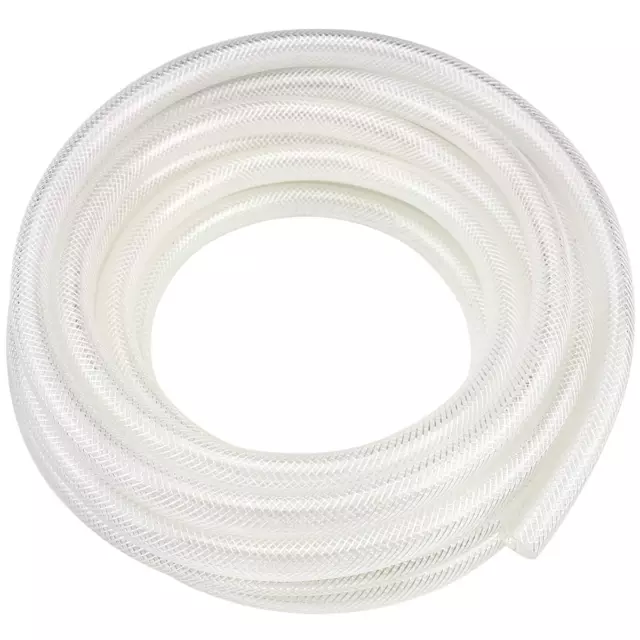 1/2" ID X 3/4" OD - 50 Ft High Pressure Braided Clear PVC Vinyl Tubing Flexible