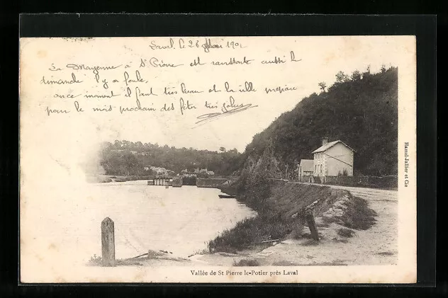 CPA St. Pierre-le-Potier, Vallee de St. Pierre-le-Potier pres Laval 1902