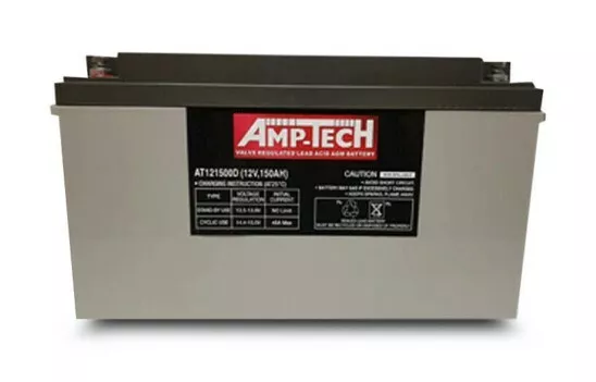 Supercharge At121500D Amp-Tech-Deep Cycle 12 Month Warranty Battery.