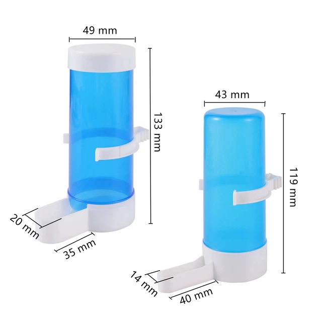 10 Stück Vogel Wasserspender & Futternäpfe - Für Käfige Von Wellensittichen