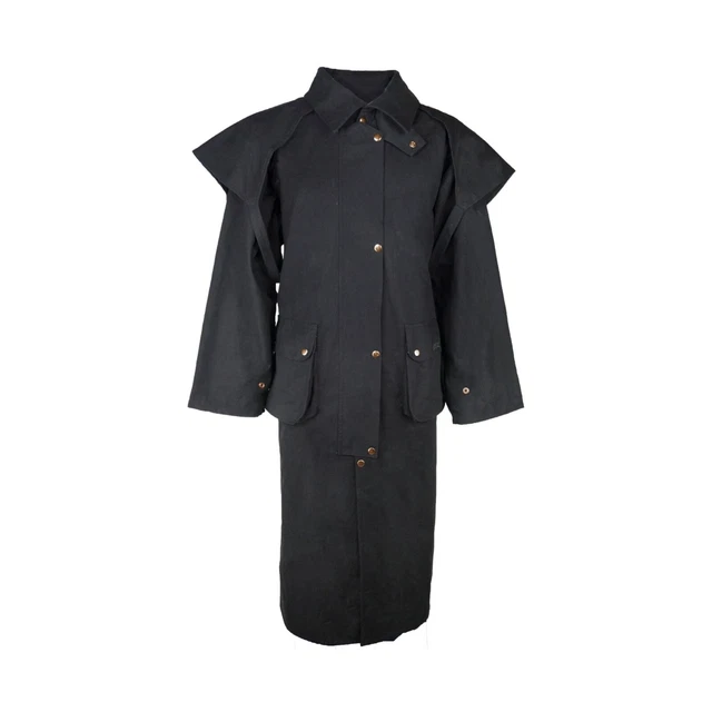 Premium Western Unisex Waterproof Cowboy Cowgirl Cotton Oilskin Long Duster Coat