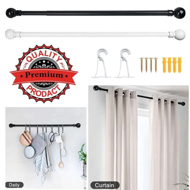 Gardinenstange Edelstahl Vorhangstangen 110cm-310cm Wohnzimmer, Schlafzimmer DE