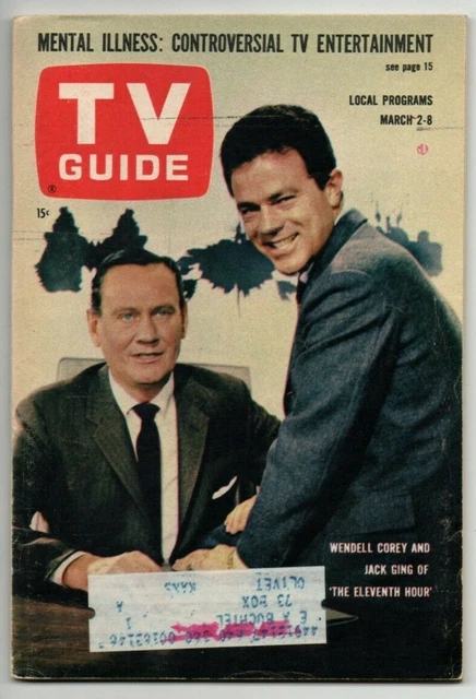 TV Guide Magazine March 2 1963 Wendell Corey Jack Ging Max Baer Jr Lloyd Bridges