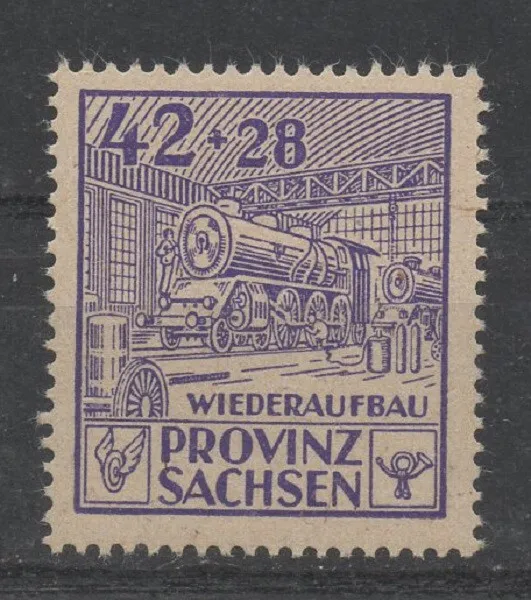 SBZ-Provinz Sachsen 89A mit Plf. VIII  (Wiederaufbau) postfrisch