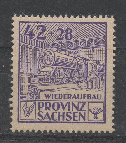 SBZ-Provinz Sachsen 89A mit Plf. VIII  (Wiederaufbau) postfrisch