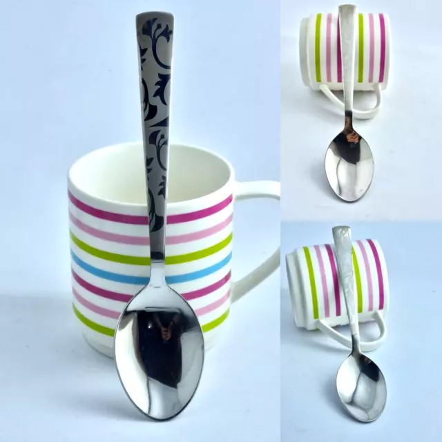 Table Spoons (S4) Stainless Steel Lunch Dinner Spoon Soup Cereal Food Eat Spoons