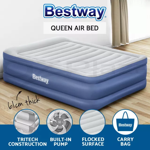 Bestway Air Bed Beds Queen Mattress Inflatable TRITECH Airbed