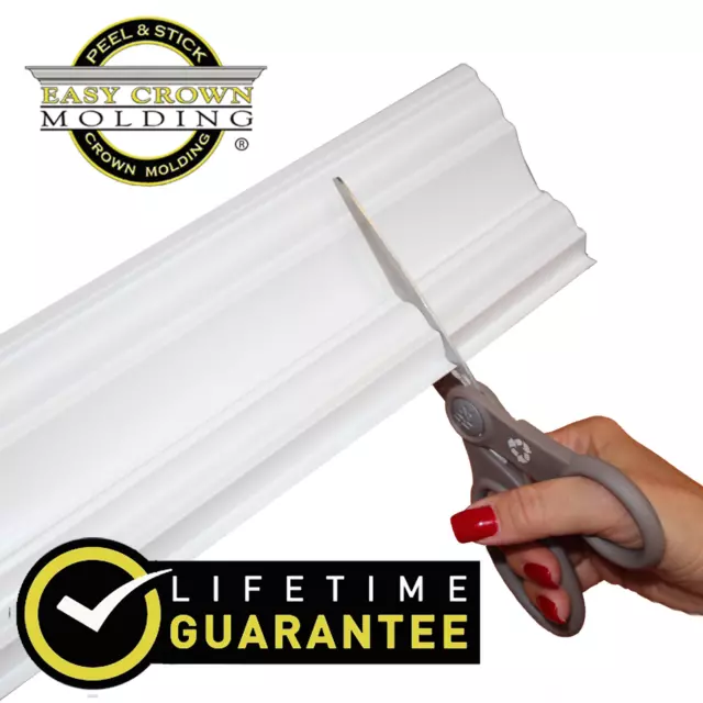 4" Peel & Stick Easy Crown Molding 34' Kit. 8 inside corners. 4 outside corners