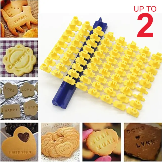 Fondant Cake Stamp Biscuit Mold Cutter Cookies Alphabet Embosser Letter Number