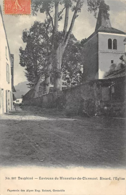 Cpa 38 Env.du Monestier De Clermont Sinard Eglise