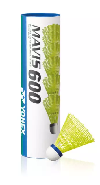 Yonex Yonex Mavis 600 Shuttles (Tube of 6) - Yellow -DS