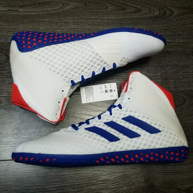ADIDAS MAT WIZARD 4 Wrestling Shoes Boots Mens 12 Red White Blue USA BC0533  $69.95 - PicClick