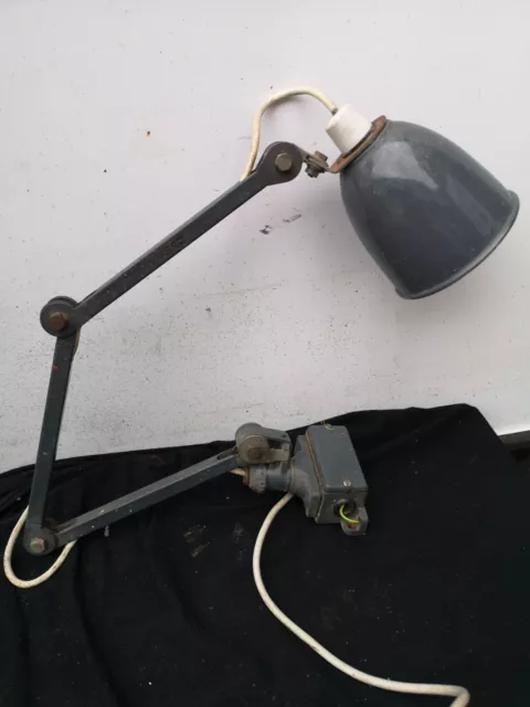 Vintage Industrial 3 Arm Work Bench Lamp