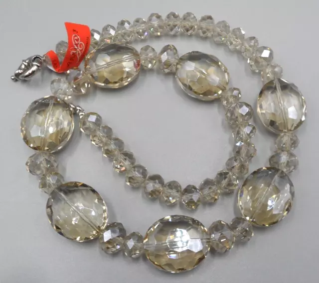 Necklace 18in Bracelet Set Alexander Kalifano LV NV Amber Glass Strung RS  Beads