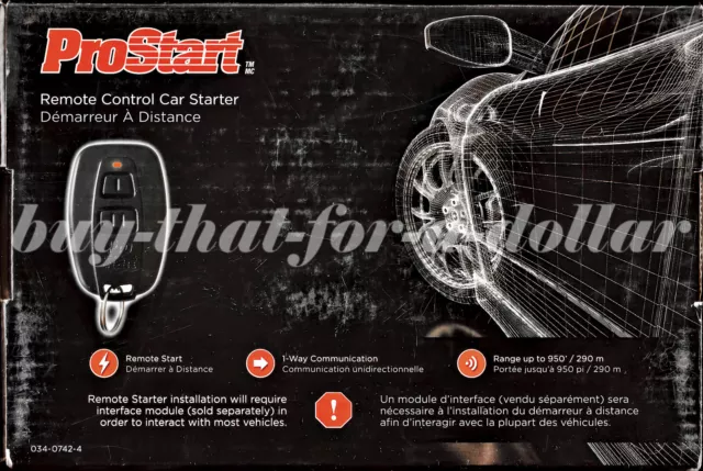 Prostart remote control car starter discount