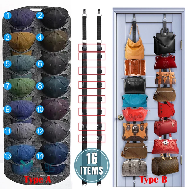 Hat Rack Organizer Baseball Holder Storage Cap Hanger Door Wall Mount Coat Stand